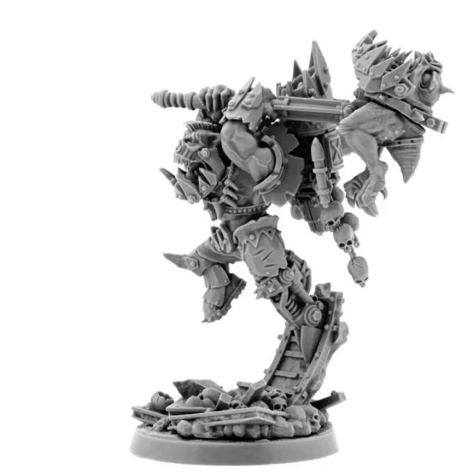 

Microscopic Model Unpainted Resin Model DND Wargame Exclusive ORK BOSS WITH SQUEEGHAMMER