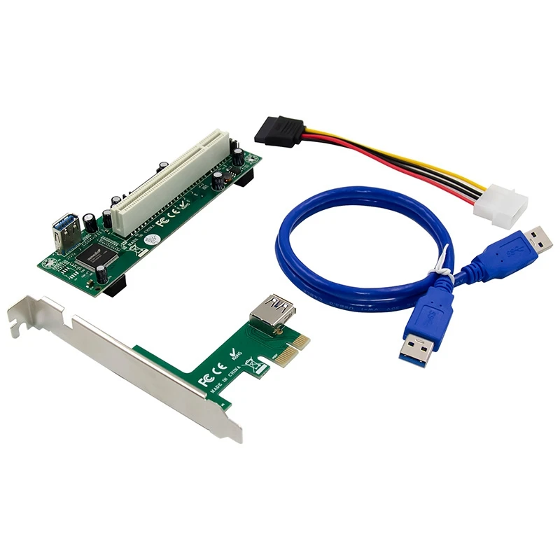 

PCI-Express к PCI-адаптеру PCIe к Pci слоту расширения карты с 4-контактным разъемом SATA кабеля питания для ПК