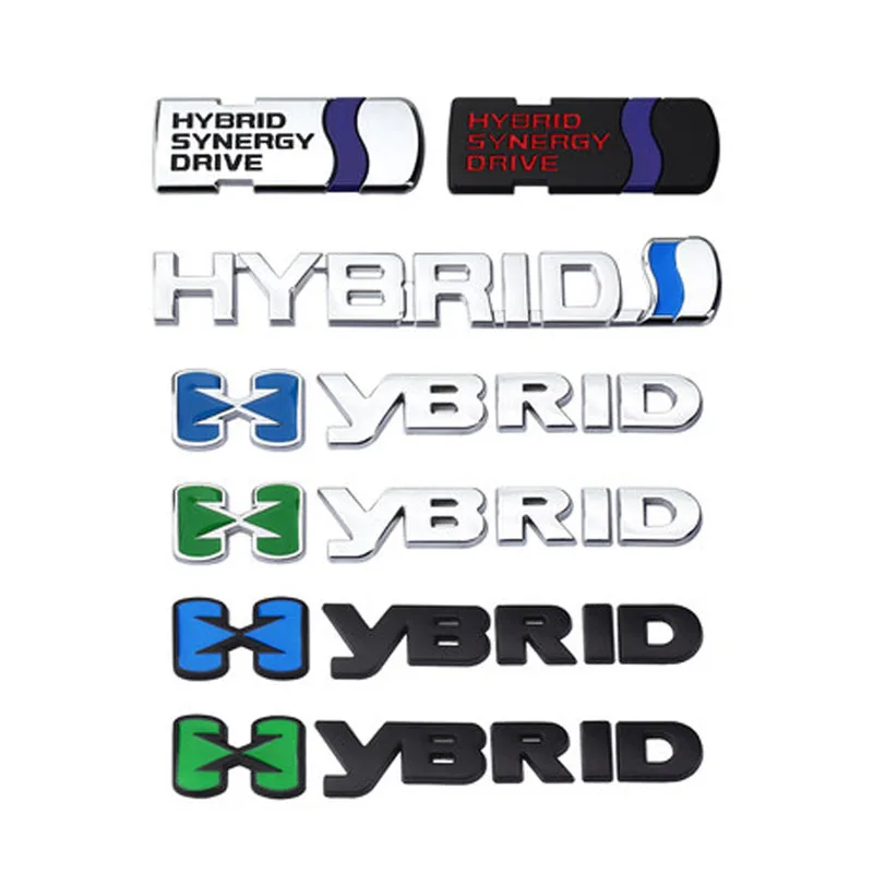 

car accessories 3D Metal HYBRID Car stickers for toyota corolla chr yaris hilux rav4 aygo avensis t25 toyota accessories sticker