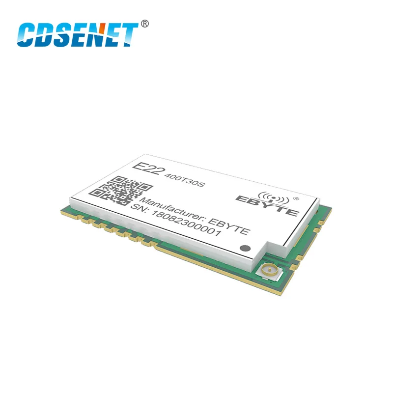 SX1268 LoRa 433MHz 30dBm SMD UART Wireless Transceiver E22-400T30S  IPEX Stamp Hole 1W Long Range TCXO Transmitter and Receiver