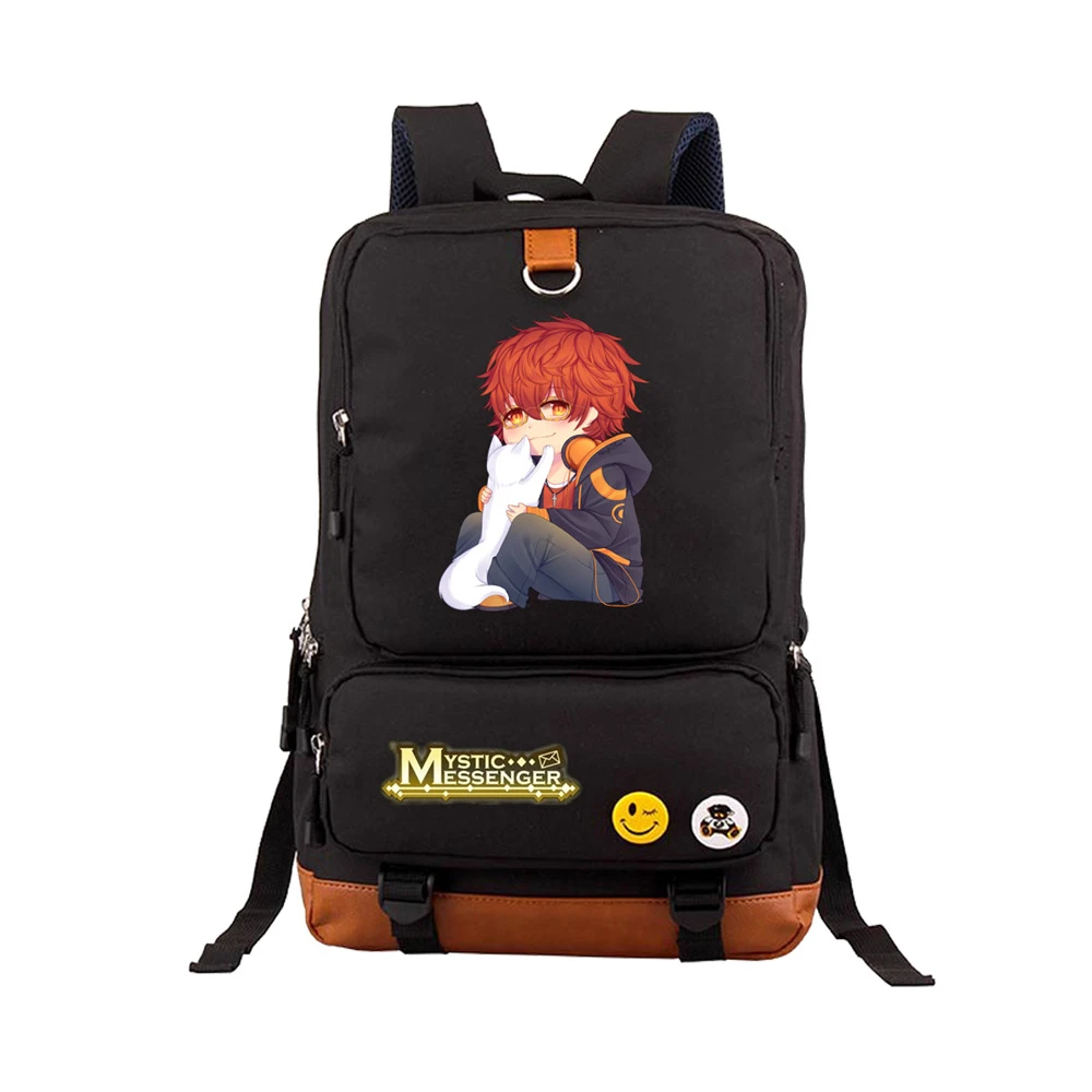 

Anime Mystic Messenger Oxford Cloth Backpack Print Breathable Leisure Wear-resistant Large Capacity Outdoor Travel Laptop Bag