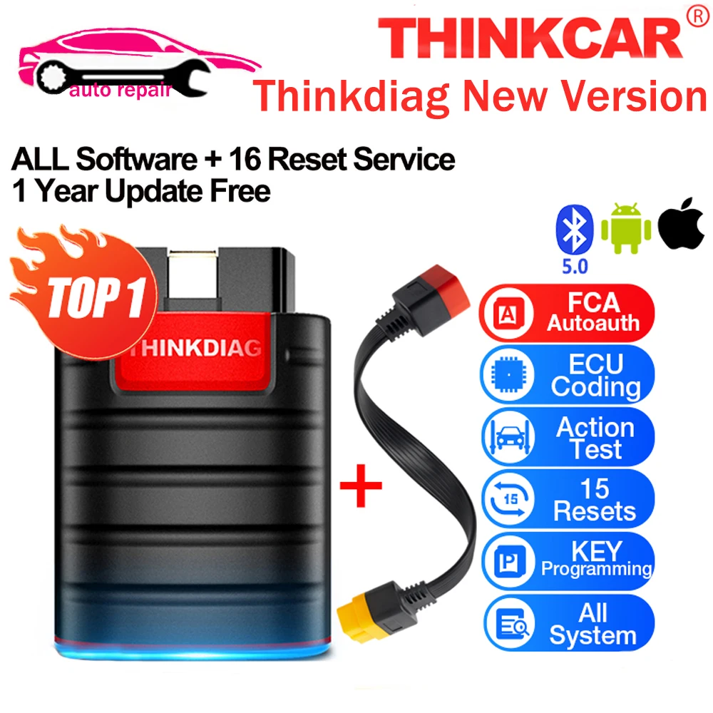 2024 THINKCAR Thinkdiag новая версия полная система для всех автомобилей 16 сбросов сервис