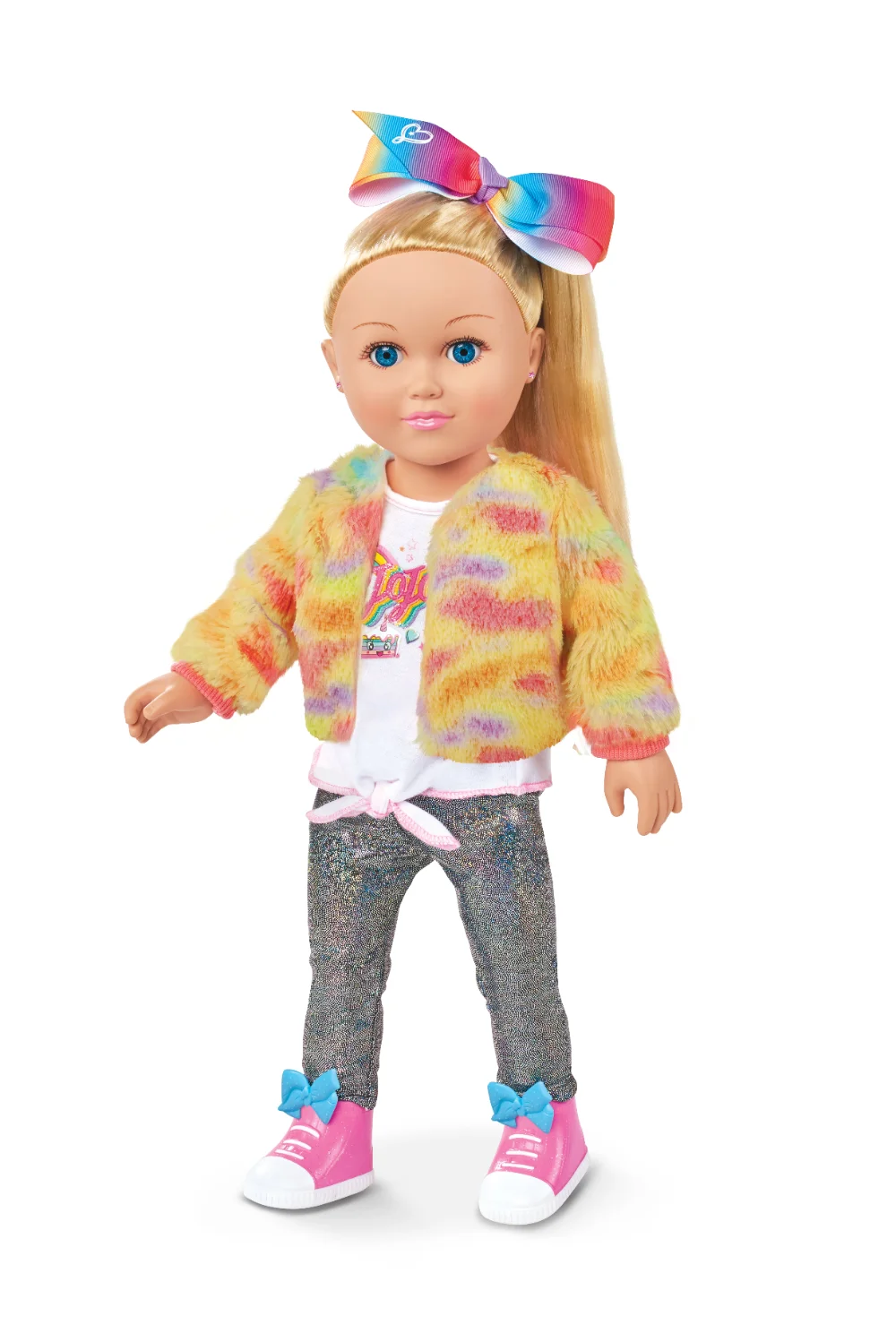 

Кукла-реборн Poseable JoJo Siwa Star, 18 дюймов, светлые волосы, синие глаза, кукла-реборн со светлым тоном кожи, полный комплект куклы