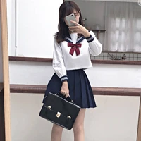 japanese style s 2xl student girls school uniforms girls navy costume women sexy navy jk suit sailor blouse pleated skirt