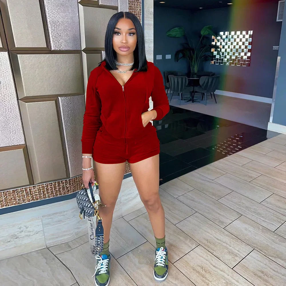 Женский спортивный костюм с капюшоном Prowow повседневный однотонный из двух