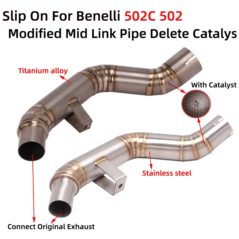 

Для Benelli 502C 502 мотоциклетная выхлопная модификация система сброса выхлопных газов глушитель катализатор удаление средней соединительной трубы Подключение оригинальных выхлопных газов