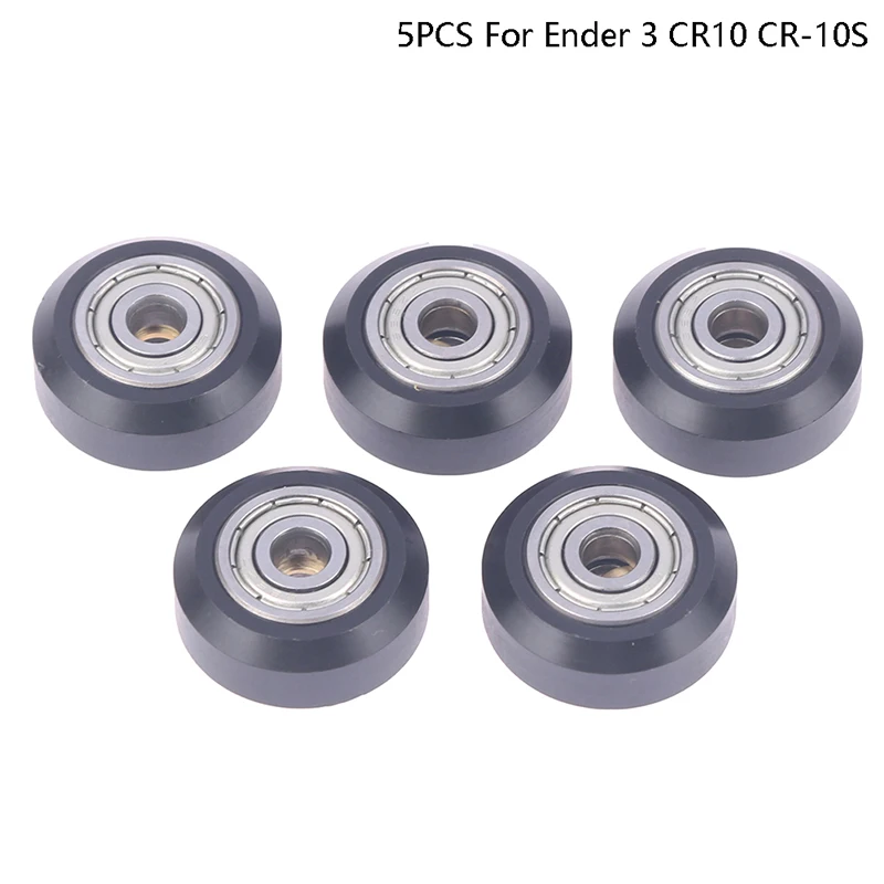 

5pcs Plastic Wheel Pom With 625zz Idler Pulley Gear Passive Round Wheel Perlin Wheel for Ender 3 CR10 CR-10S