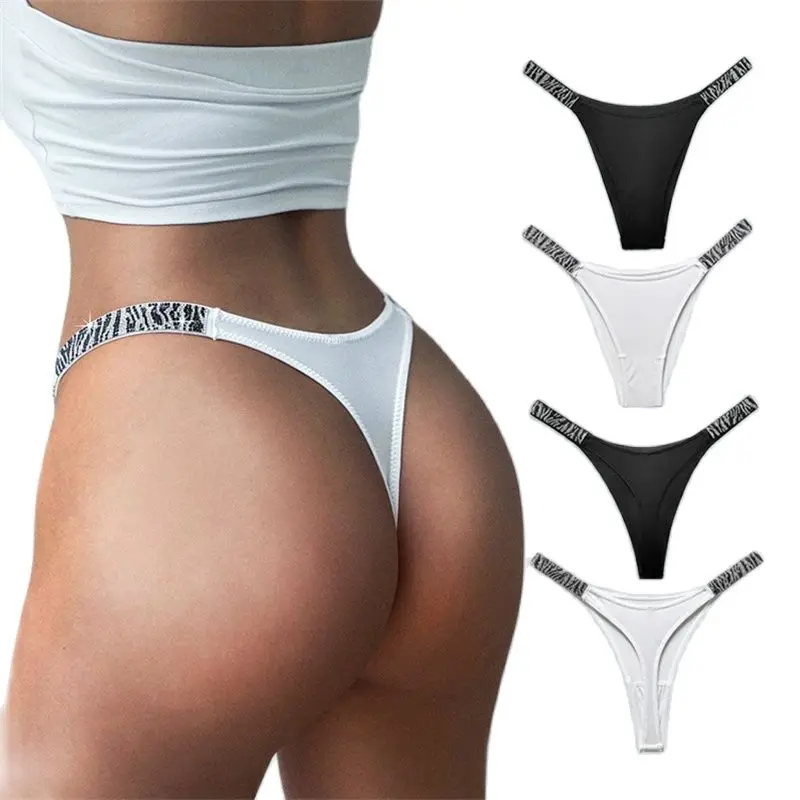 

Shiny Rhinestone Thong Belt Sexy Briefs Low Waist Women's Underwear High Fork Half Hip Women Panties Sexy Thong Sequined Tanga