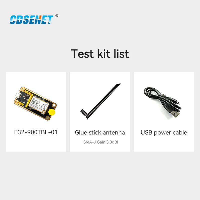 LoRa 868MHz 915MHz 20dBm IOT Transmitter Receiver Test Board CDSENET E32-900TBL-01 with E32-900T20S Module Antenna USB Cable