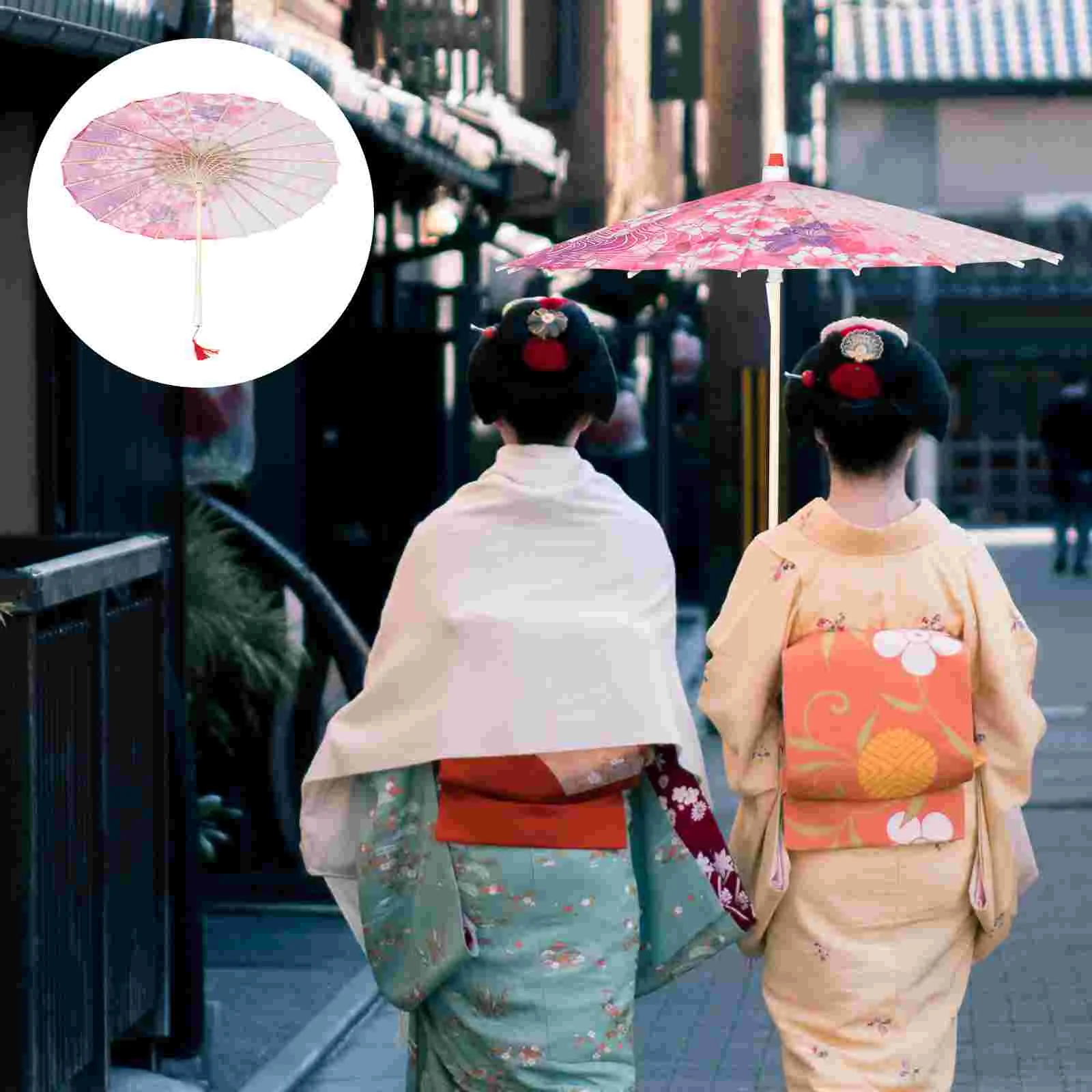 

Umbrella Parasol Japanese Paper Chinese Silk Oil Cosplay Wedding Asian Retro Costume Dance Vintage Cloth Umbrellas Style Sun