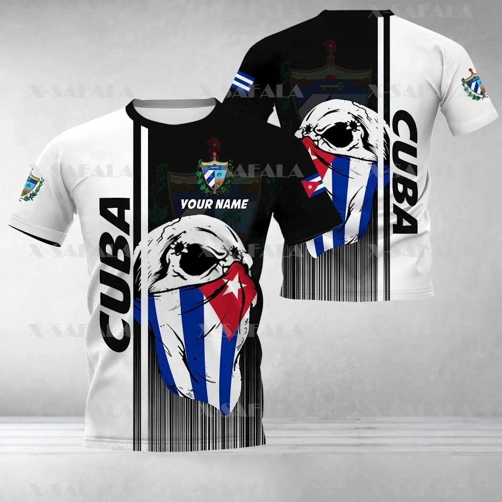 

CUBA PROUD CUBAN Soldier-ARMY-VETERAN Country Flag 3D Printed High Quality T-shirt Summer Round Neck Men Female Casual Top-1