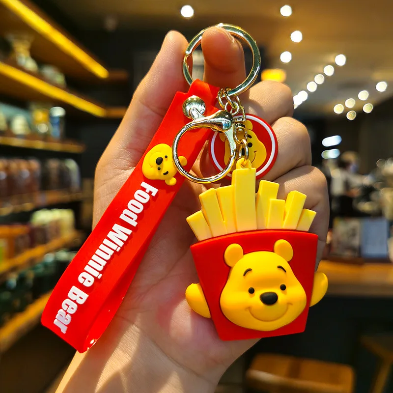 

Anime Disney Keychain Kawaii Pooh Bear Keyring Bag Pendant Cartoon Edward Pooh Delicacy Series Key Mr Sanders Ornament Kids Gift