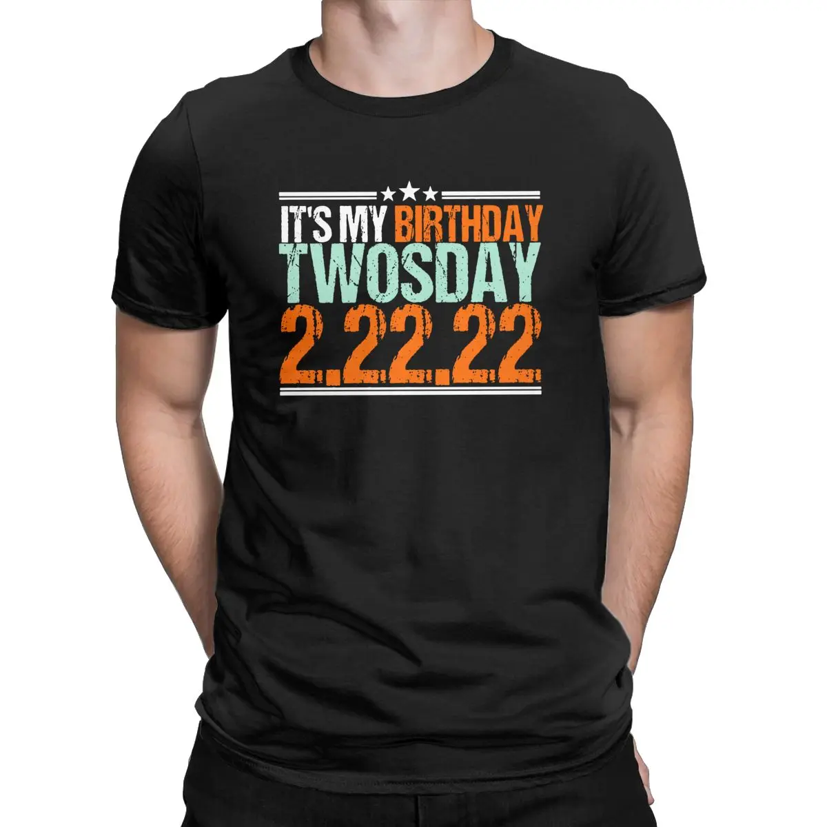It's My Birthday Twosday Tuesday Funny Cotton Tees Short Sleeve Feb 22nd 2022 Birthday Gift T Shirt O Neck Tops Summer