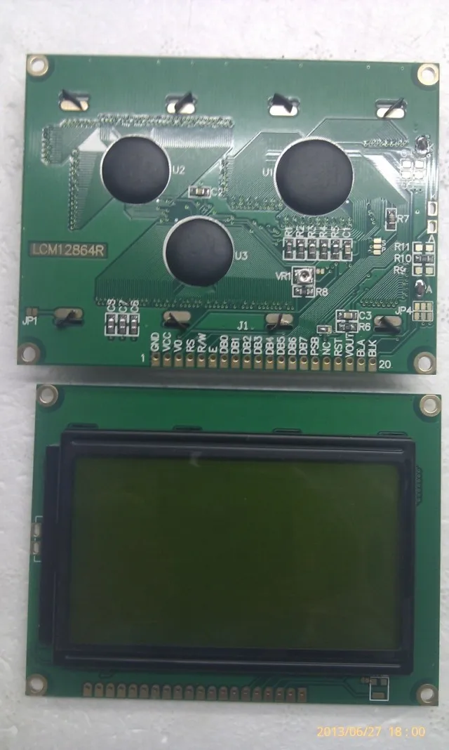 

LCM12864R 5V with Chinese font backlight ST7920 controller