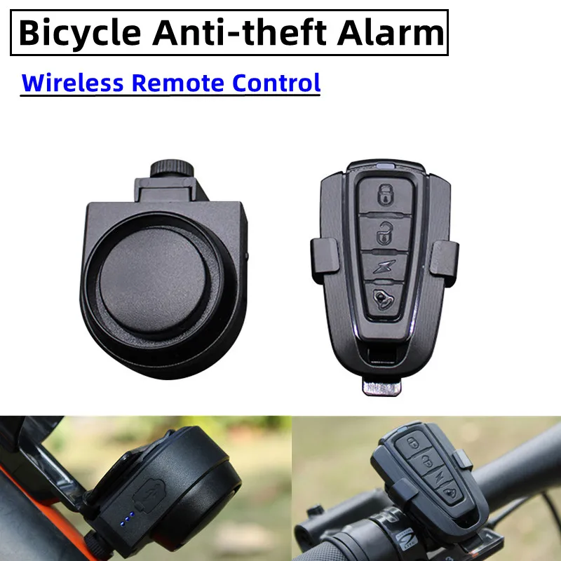 

Bicycle Anti-theft Alarm Wireless Remote Control Electric Bell Burglar Safety Warning Horn For Bike Cycling Accessories