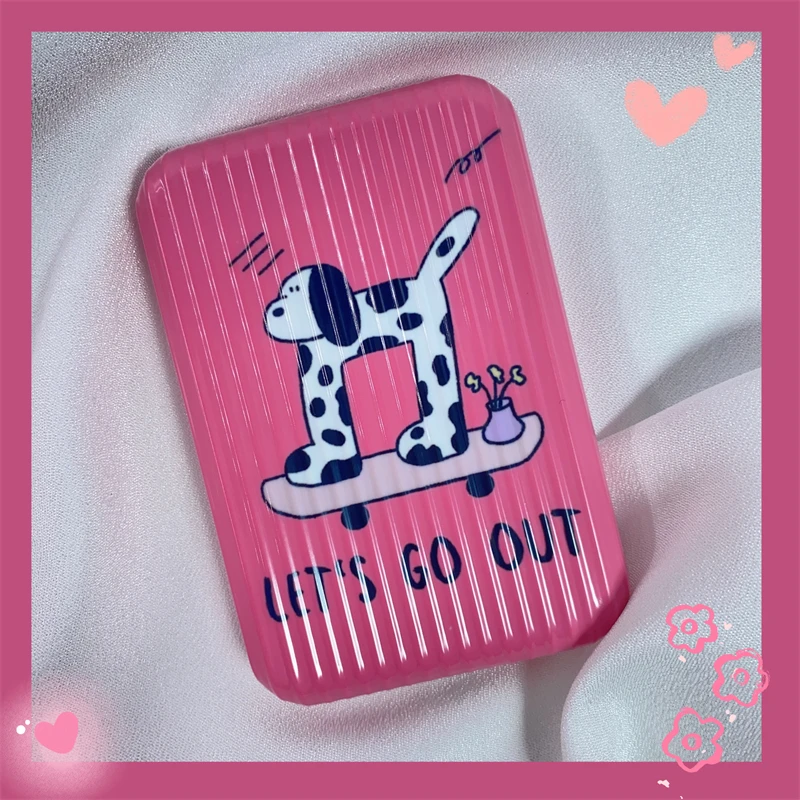 

Pink spotted puppy Suitable For Apple Iphone Magsafe External Battery Protection Case Magnetic Absorption Cute Cartoon Fashion
