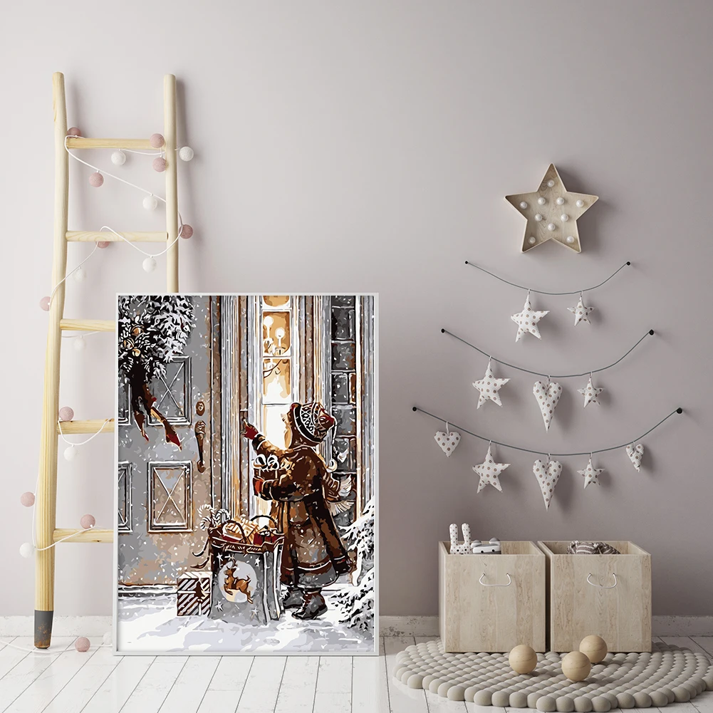 

Painting By Number Wall Hanging Picture Snow Frameless Acrylic Modular Digital Oil Painting Living Room Home Decor