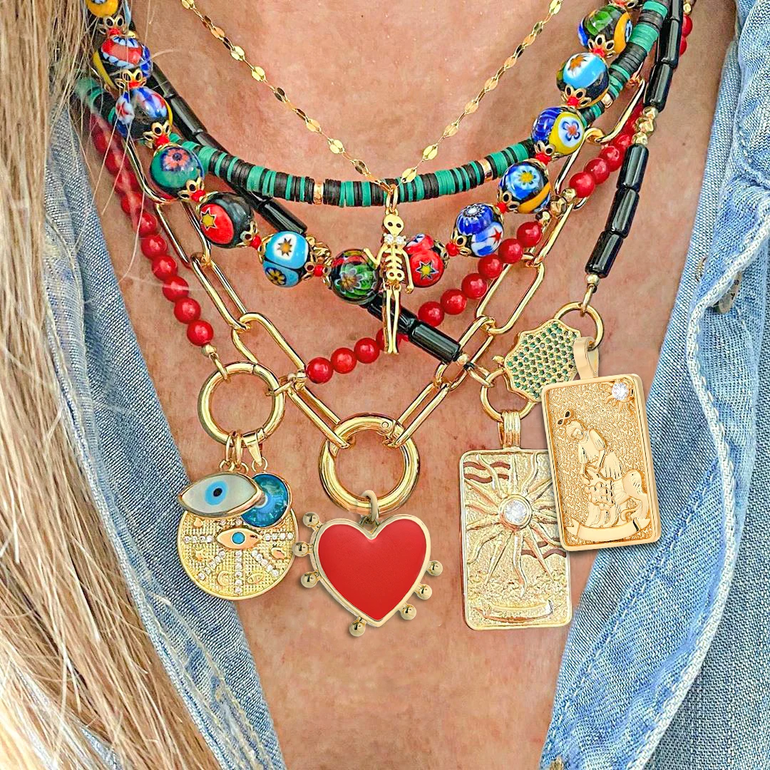Tarot Evil Blue Eye Designer Cute Designer Red Heart Love Diy Necklace Earrings Bracelet Dangle Pendant Charms Phone Nail Resin