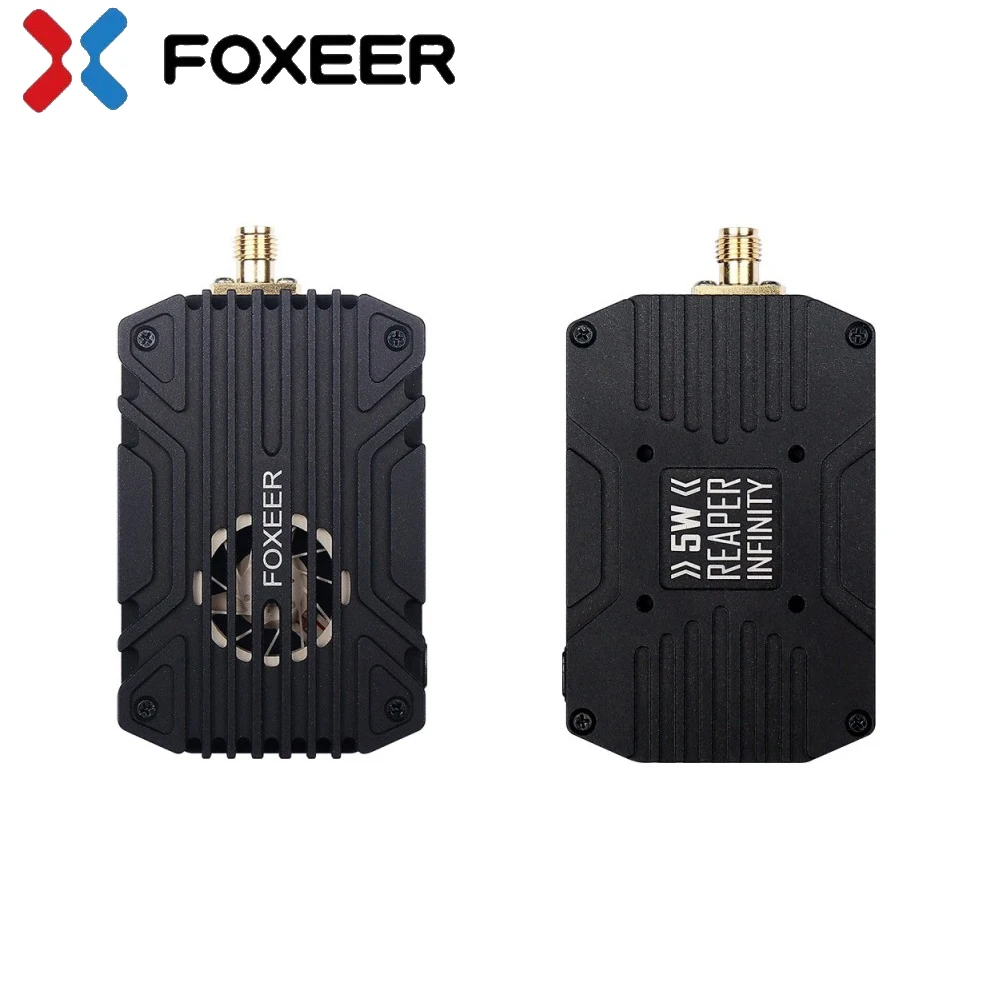 Foxeer Reaper Infinity 5 8G 40CH 5W VTX встроенный микрофонный вентилятор с ЧПУ теплоотвод 20x20 мм