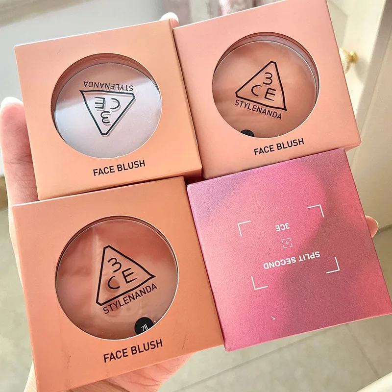 

Original Korean 3ce Powder Blusher Plate, New Product In Autumn and Winter, Monochrome Liquid, Orange, Sun Red