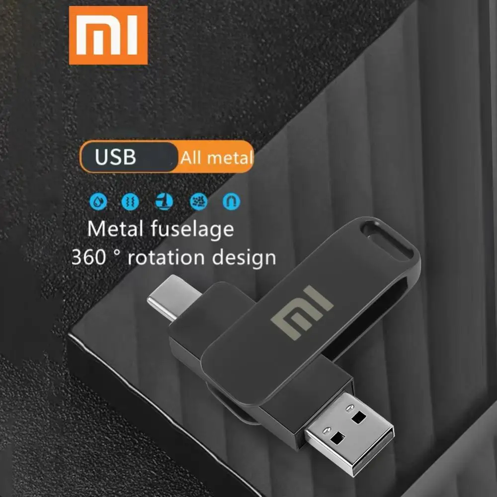 Металлическая Usb-флешка XIAOMI OTG флеш-накопитель USB Type-c на 1 ТБ 512 256 128 ГБ