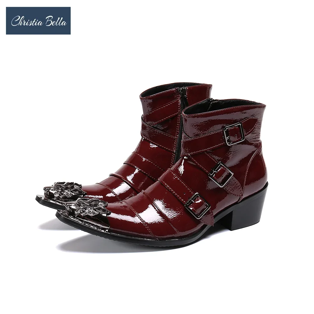 Ботинки мужские классические мотоциклетные ботинки из натурального латекса