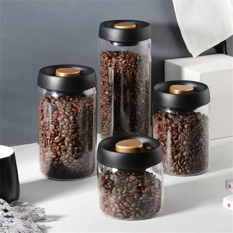 

Easy Entry And Exit Vacuum Sealed Storage Tank For Coffee Beans Food Grade Pp Bottle Cap High Physical Strength Easy To Clean