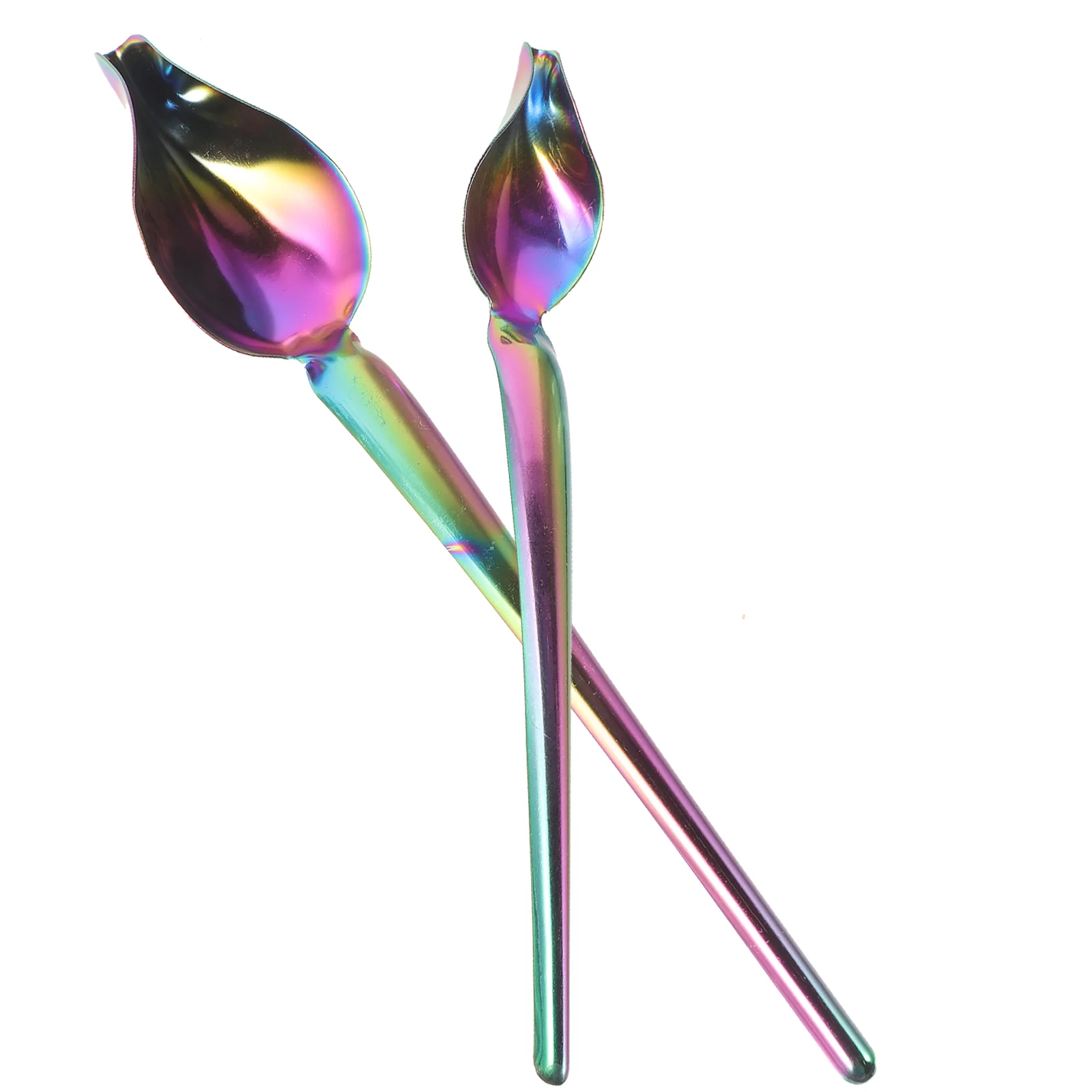 

2 Pcs Cake Decoration Chocolate Spoon Decorate 22x4cm 304 Stainless Steel