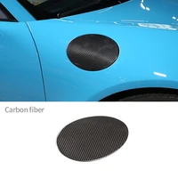 for porsche 718 911 real carbon fiber car fuel tank cap decorative protection cover auto body styling auto exterior accessories