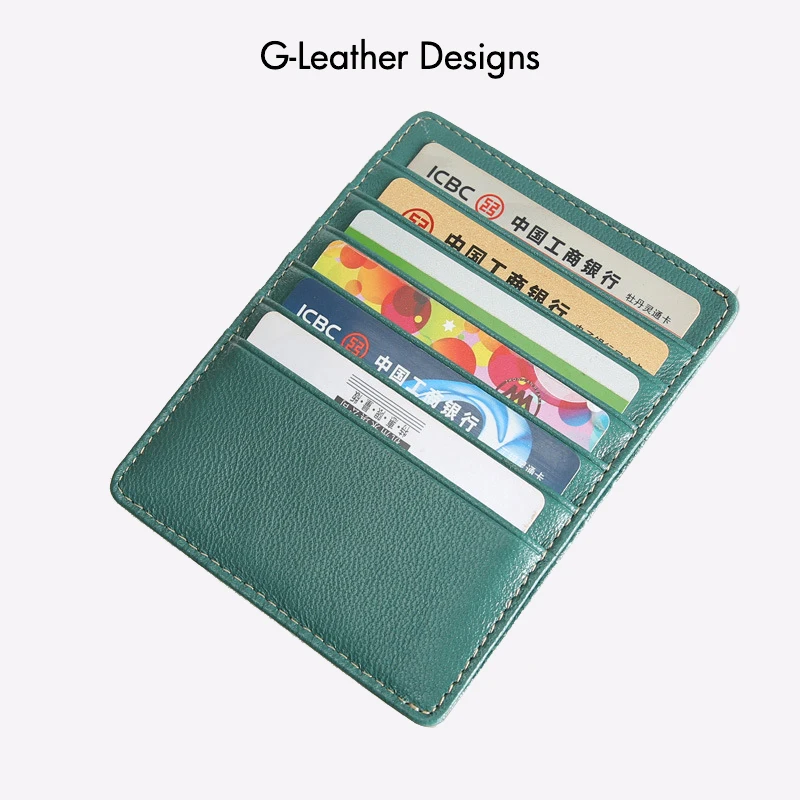 Ultra-thin Style Genuine Sheep Leather Card Holder Fashion Mini Short Men Women Wallet 12 Bits Credit Card Case Purse