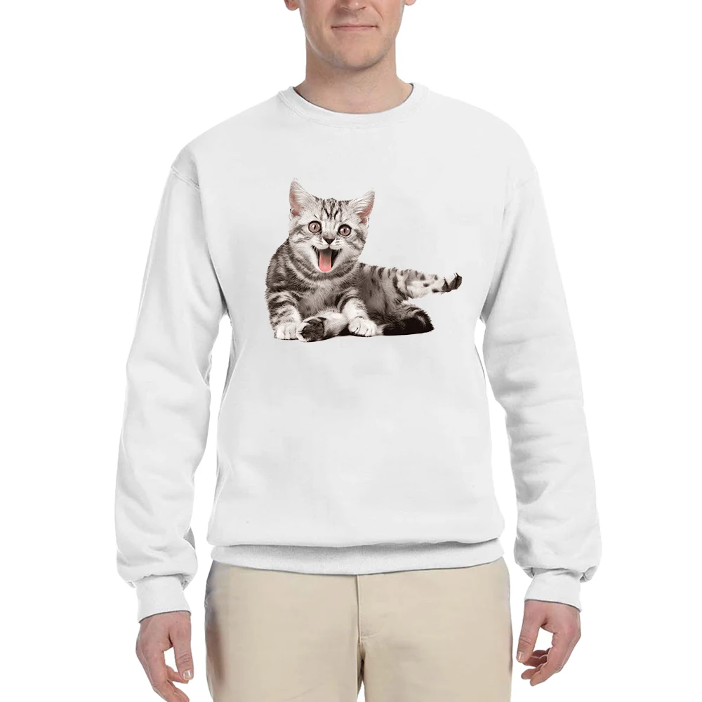 

Модная Толстовка CLOOCL с изображением животного, топы с рисунком кошки и котенка, уличная одежда, женские повседневные рубашки, спортивная одежда для мужчин