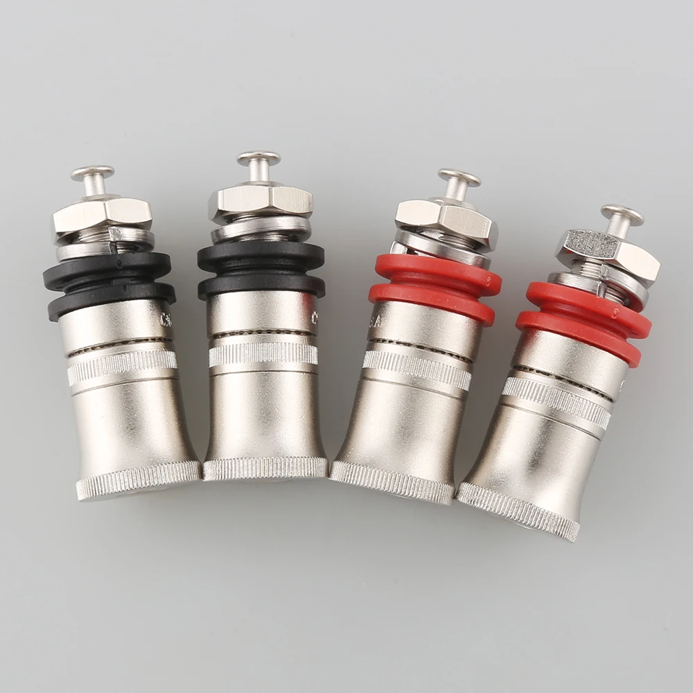 CMC Rhodium Plated Speaker Amplifier Binding Post Terminal Banana Plug Socket