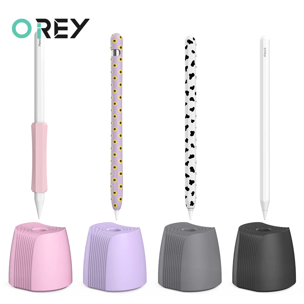 1 2 Silicone Stand Charger Holder Portable Pen Charging Station Dock Adapter Non-slip Base Tablets Accessories