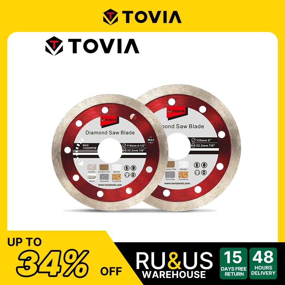 T TOVIA Diamond Blade Wet Cutting Ceramic Tile Marble Stone 115mm Saw Disc for Angle Grinder Super Thin Cutting Blade