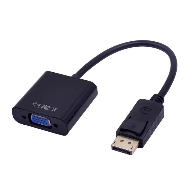 

DisplayPort Display Port DP to VGA Adapter Cable Male to Female Converter for PC Computer Laptop HDTV Monitor Projector