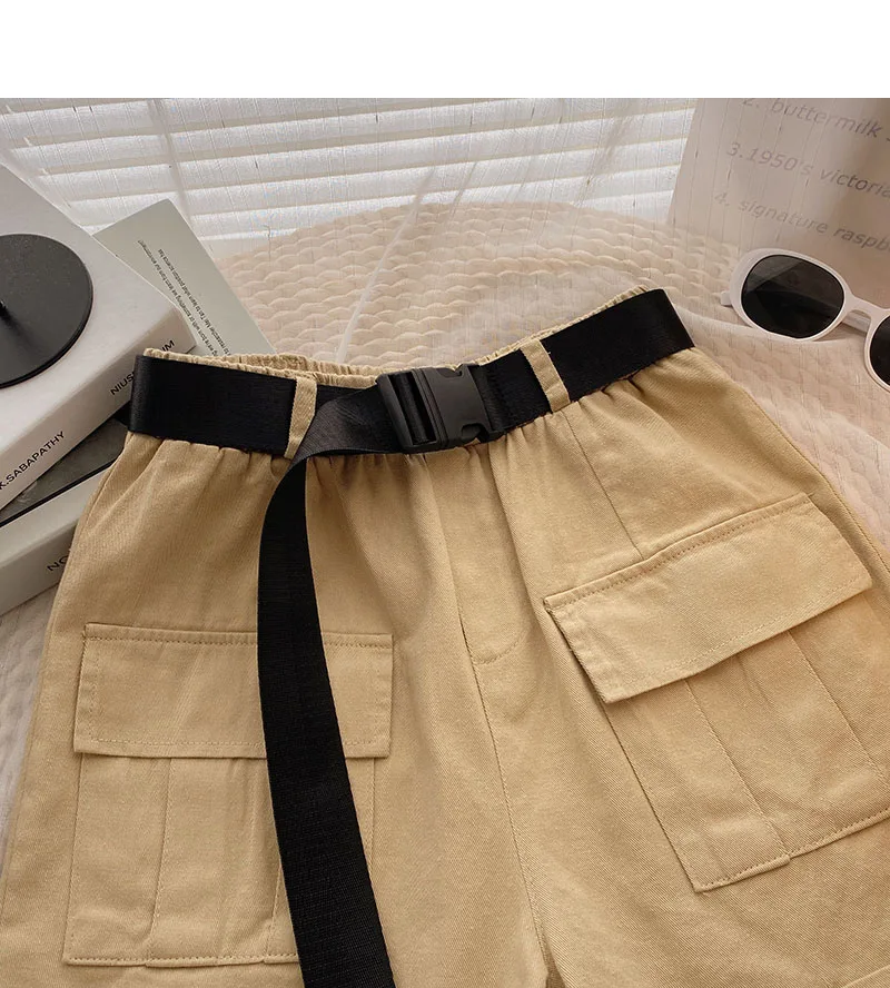 Women's new summer elastic high waist solid color casual shorts