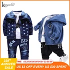 2021 модный осенний комплект одежды для маленьких мальчиков, спортивный костюм для мальчиков, детская одежда, джинсовая новая одежда для мальчиков, От 0 до 3 лет