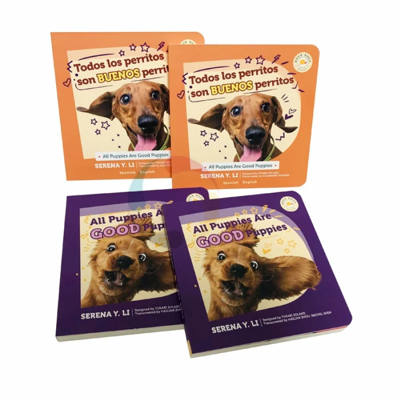

custom kids my first libreary English shaped baby vision laminated children board book printing