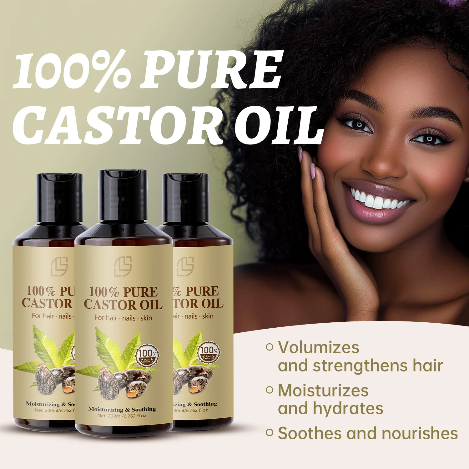 wa olejek rycynowy do włosów paznokci i skóry na porost utrzymuj miękką skórę nawilżającą 200 мл