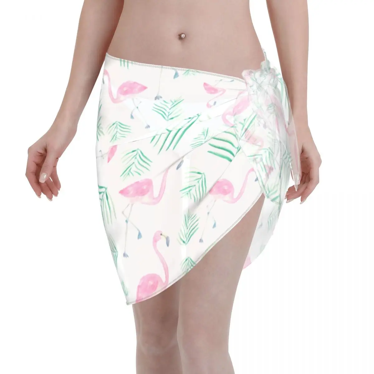 

Sexy Women Chiffon Swimwear Pareo Flamingo Beach Cover Up Wrap Kaftan Sarong Skirt Casual Beach Dress Swimsuits Bikini Cover-Ups