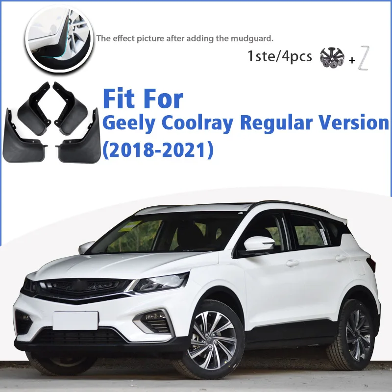 

Брызговики для Geely Coolray 2018-2021, 4 шт., передние и задние щитки, брызговики, аксессуары для автомобиля, брызговик 2019