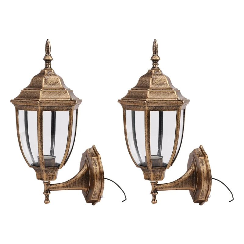 

2X Waterproof Wall Porch Lights Garden Street Balcony Corridor Vintage Garland Lawn Decor