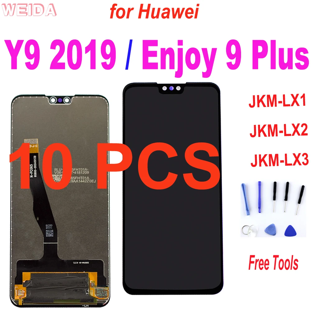 

10 PCS Original For Huawei Y9 2019 LCD Display Touch Screen Digitizer Assembly for Huawei ENJOY 9 Plus JKM-LX1 JKM-LX2 JKM-LX3