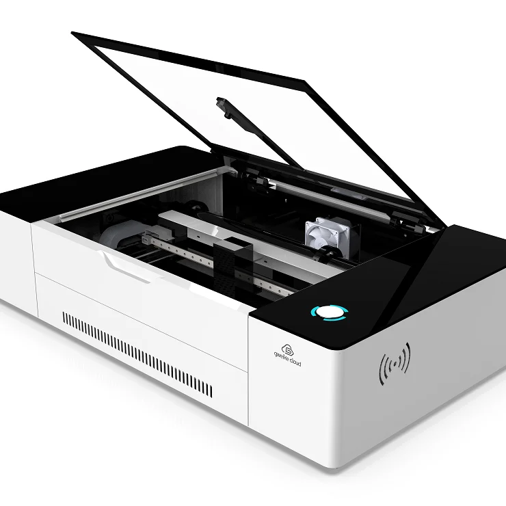 Automatic home glowforge 3d crystal hobby CO2 laser printer&cutter&engraving machine for wood material