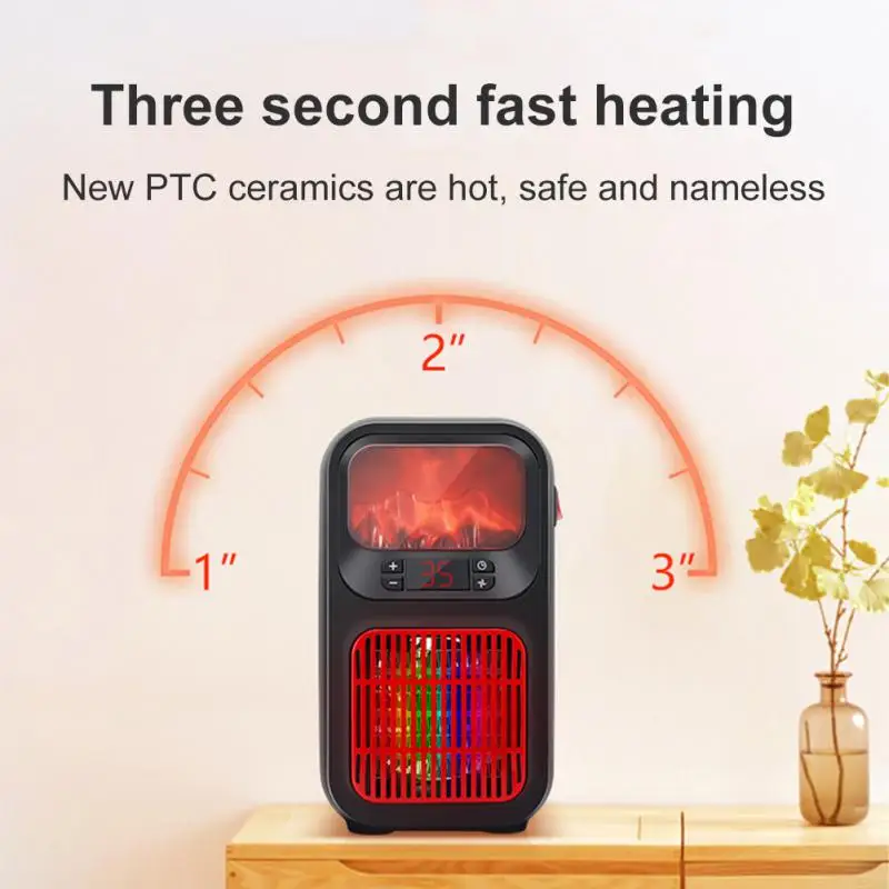 

Новый миниатюрный домашний огнеупорный нагреватель, вес 400 г, встроенная система контроля постоянной температуры, светодиодный дисплей температуры высокого качества