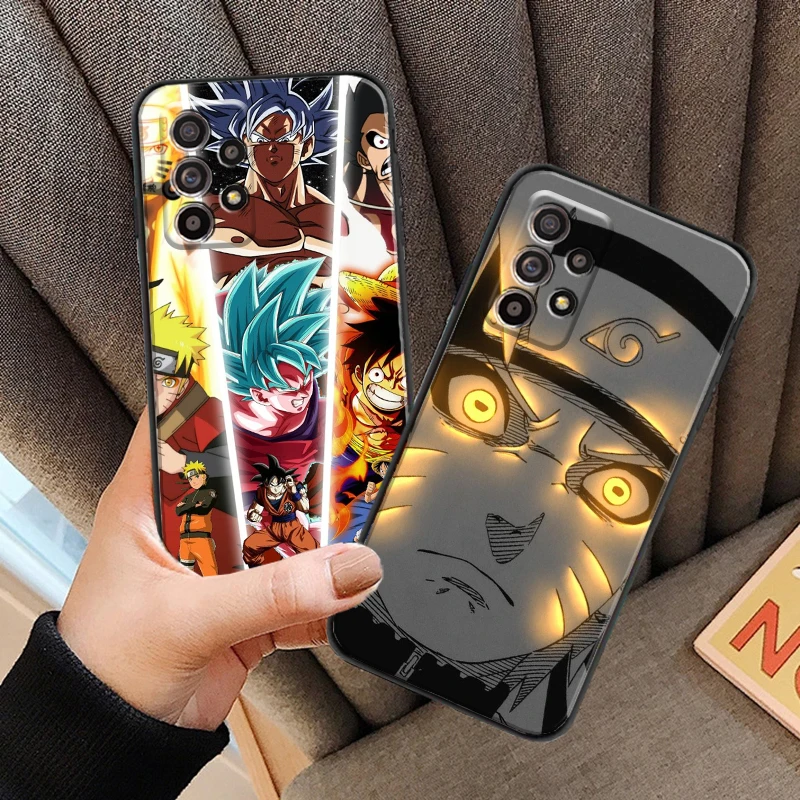 

NARUTO Luxury Cartoon Sasuke For Samsung S8 S9 Plus S10 S10E S20 S21 FE Lite Ultra Plus Phone Case Liquid Silicon Carcasa