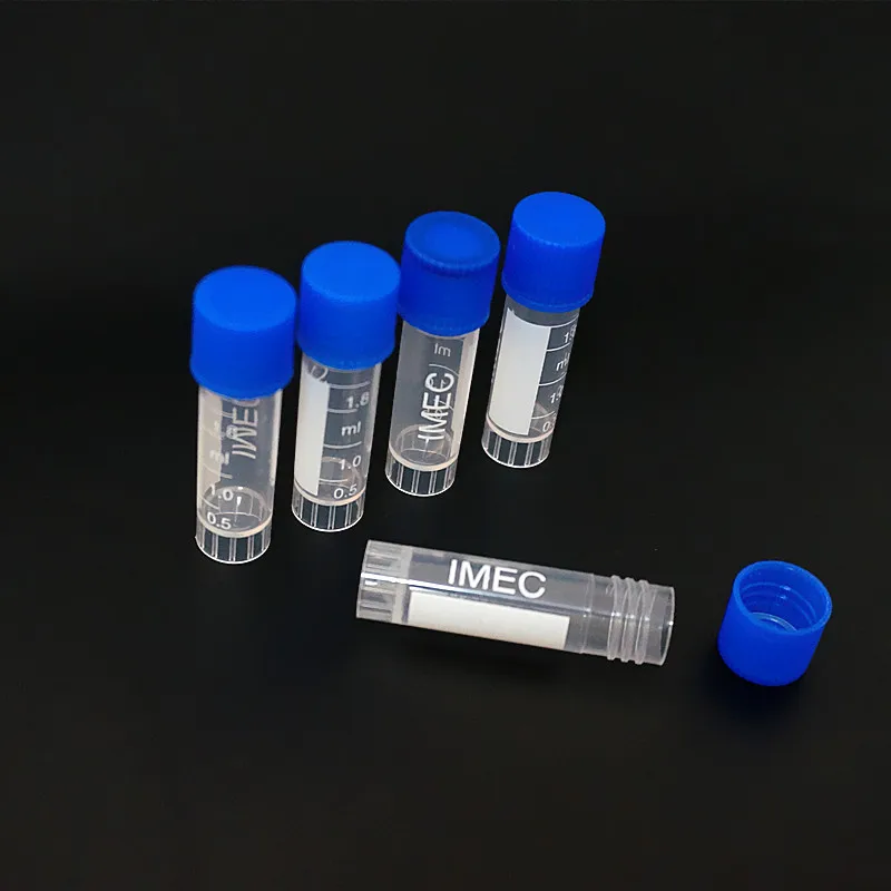 

100-500Pcs/Lot 1.8ml(2ml) Graduated Lab Plastic Freezing Tube Cryo Preservative Tube Sample Cryovial With Cover