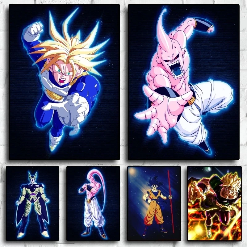 

Картина маджин Буу, плакат с драконом жемчугом, настенные художественные принты, Современная манга, холст, картины, домашний декор, фрески для детской комнаты