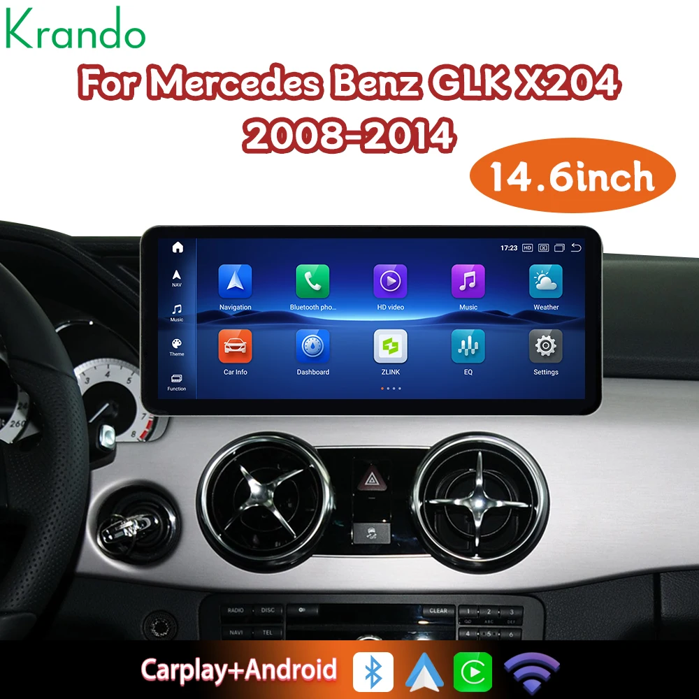 Фото Интерфейсный блок Krando 14.6” Android Auto CarPlay для Mercedes-Benz GLK X204 2008-2014, система обновления декодера №3