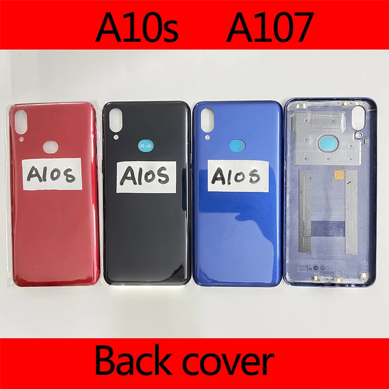 

Original Back Cover A10s For Samsung Galaxy A10s A107 Housing Case Battery Panel Chassis Lid Real Door Side Buttons+Logo